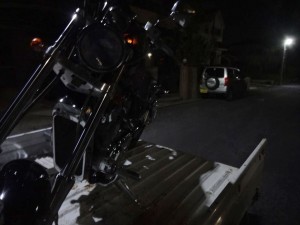 バイクを下ろす