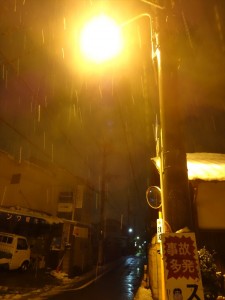 雪→霙→雨または雪