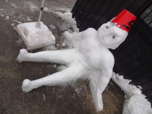 雪だるま完成