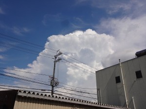 発達する積乱雲