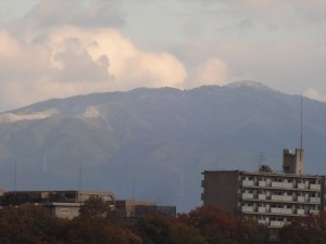 雪化粧した金剛山