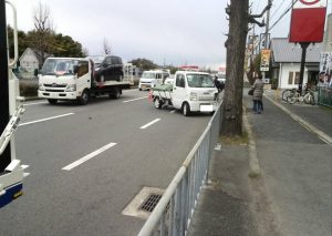 事故で渋滞