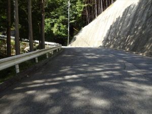 急勾配が続く山道