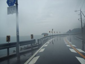 海岸線まで出た