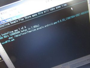 GooglePlayのインストール中