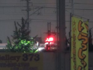 パトカーが泉北一号線上に