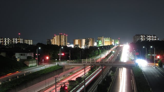 光明池駅側の夜景