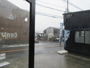 朝から豪雨